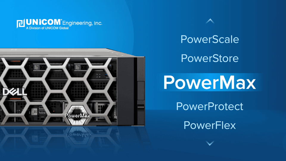 Dell PowerMax Server with options for Dell PowerStore, PowerProtect, PowerScale, and PowerFlex