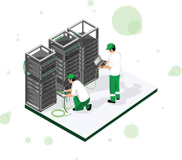 IT appliance and systems integrator representatives in discussion