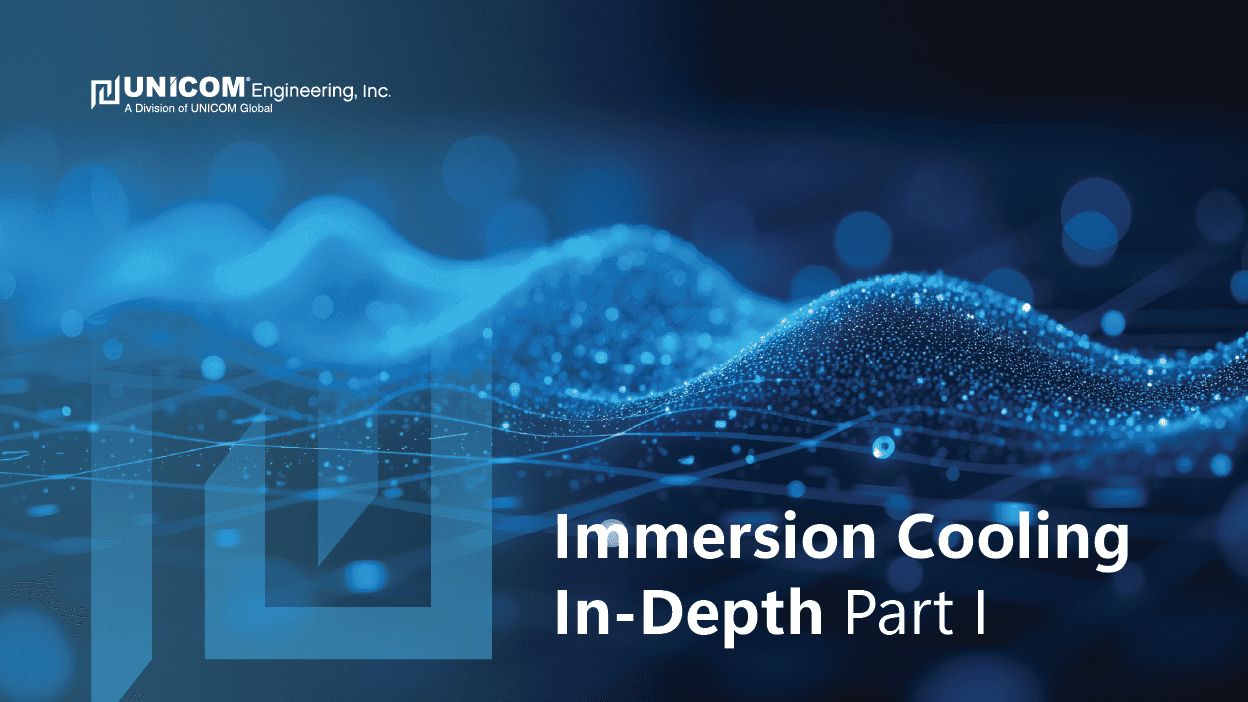 Tech worker overlooking futuristic landscape, with text that reads: Immersion Cooling In-Depth Part 1